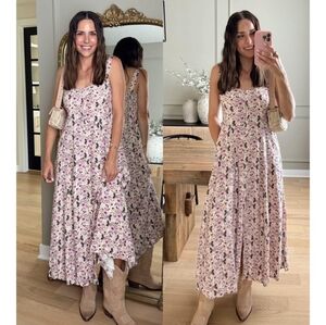 NWOT Z Supply floral print smocked back midi dress